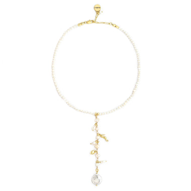Chacha White Pearl Necklace - Necklace