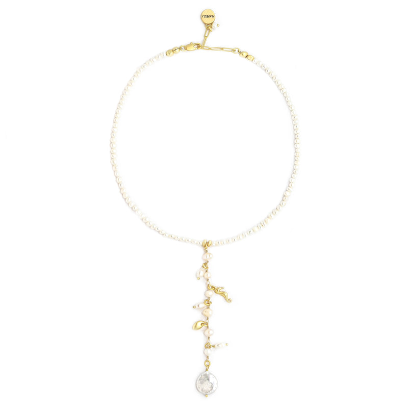 Chacha White Pearl Necklace