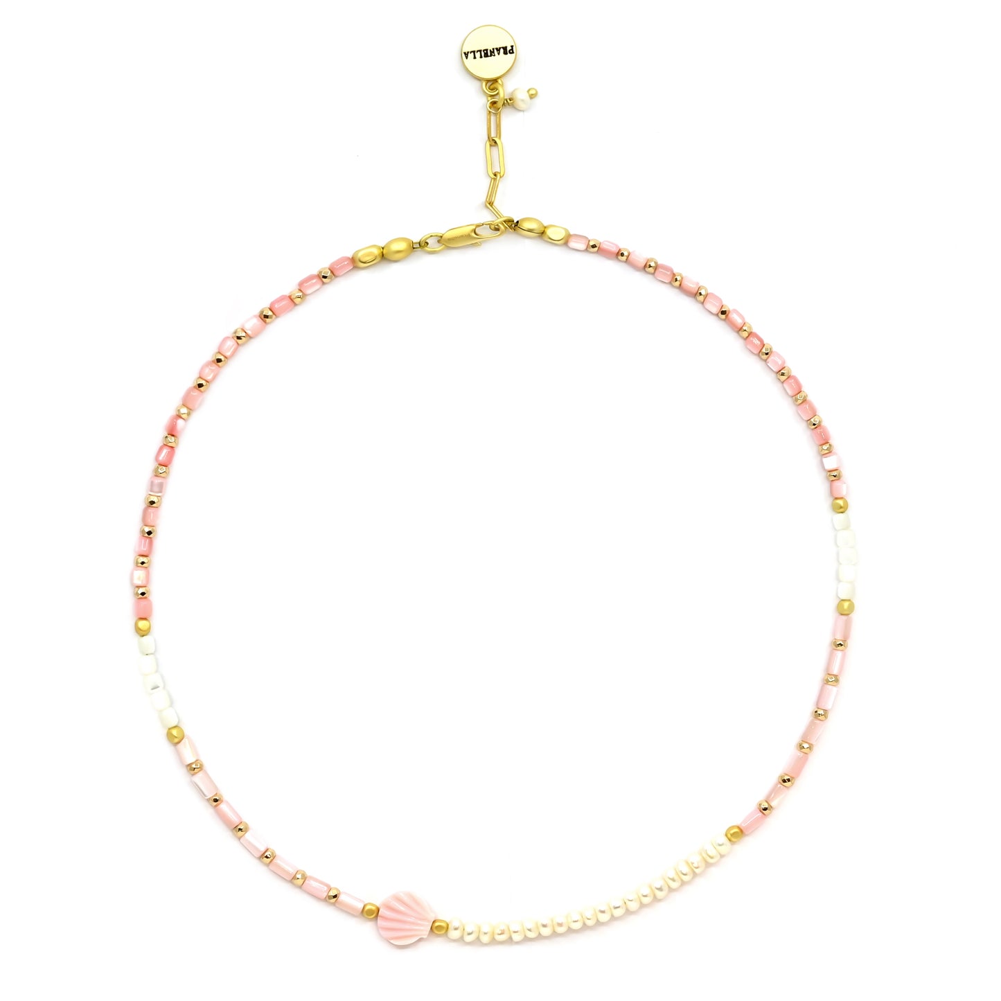 Load image into Gallery viewer, Cindy Pink Shell Choker Necklace - Necklace
