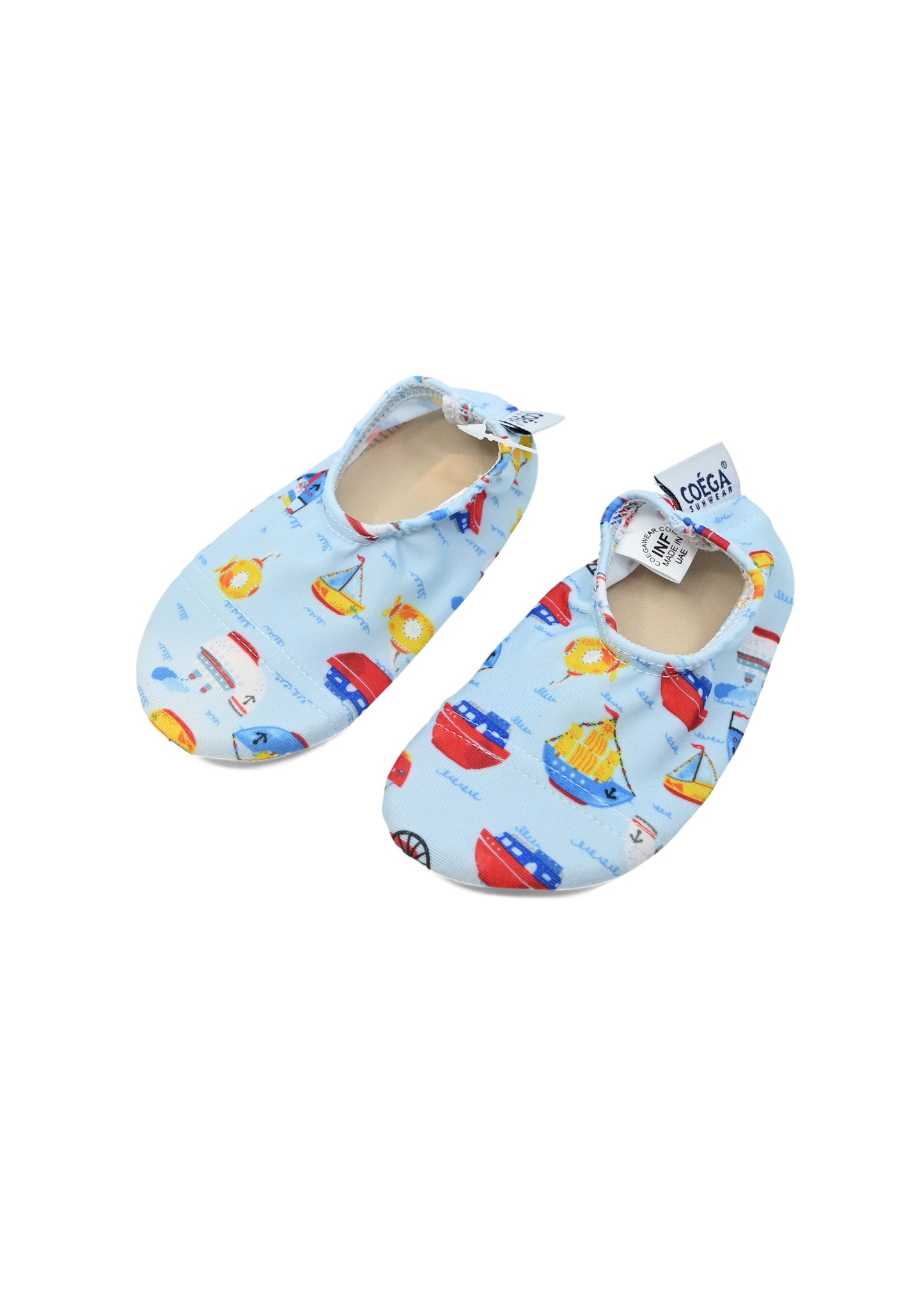 Load image into Gallery viewer, Pool &amp;amp; Beach Shoes Blue Boats - INF - Shoes
