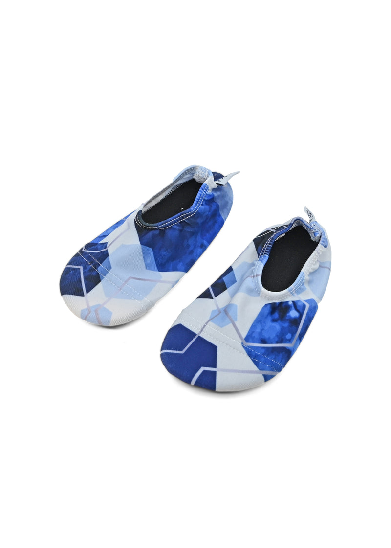 Pool & Beach Shoes Navy Watercolor Hexagons
