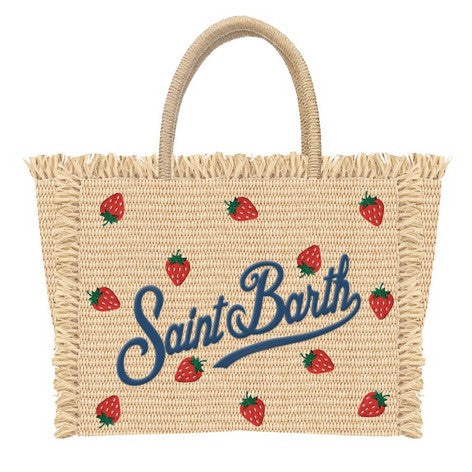 Load image into Gallery viewer, Colette Straw &amp;amp; Strawberry Brown Bag

