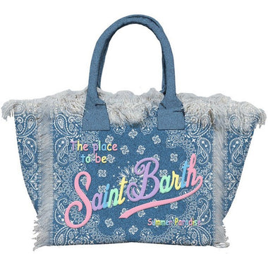 Colette Bandana Round Pastel Denim Bag