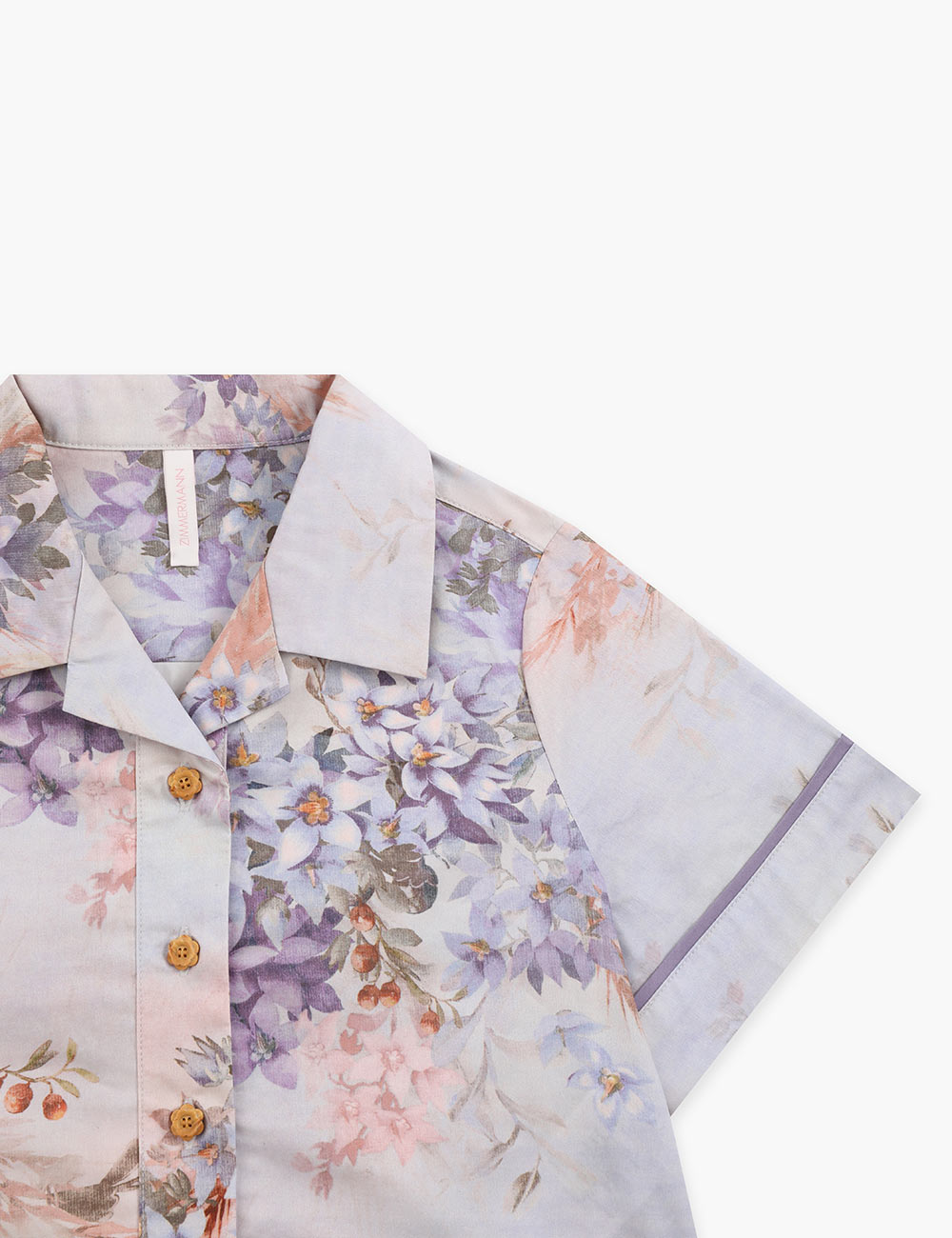 Load image into Gallery viewer, Cascadian Kids Poplin Shirt Blue Botanical Floral
