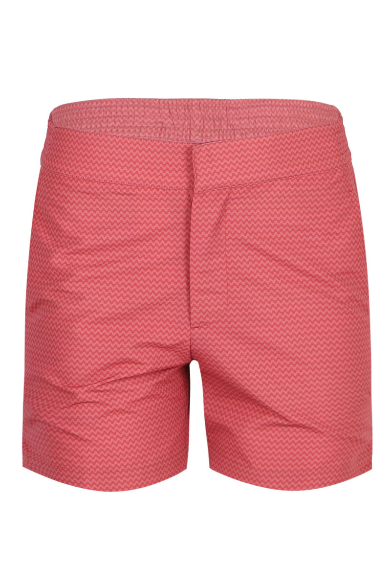 Mens Printed Swim Shorts in Terracotta
