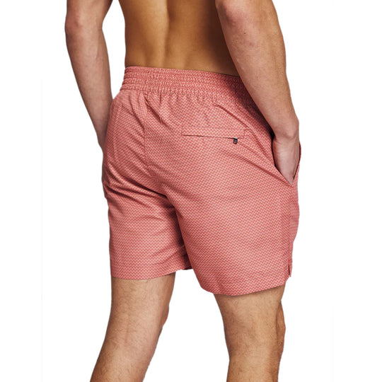 Mens Printed Swim Shorts in Terracotta