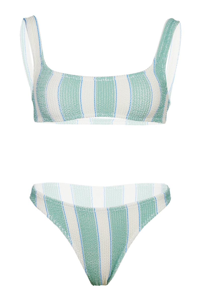 Naima and Elise Crinkle Beach Stripes Bikini