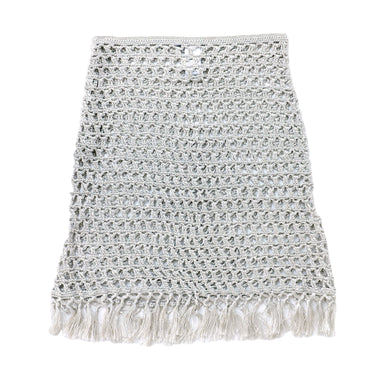 Marysia Crochet Mini Skirt Silver - Skirt