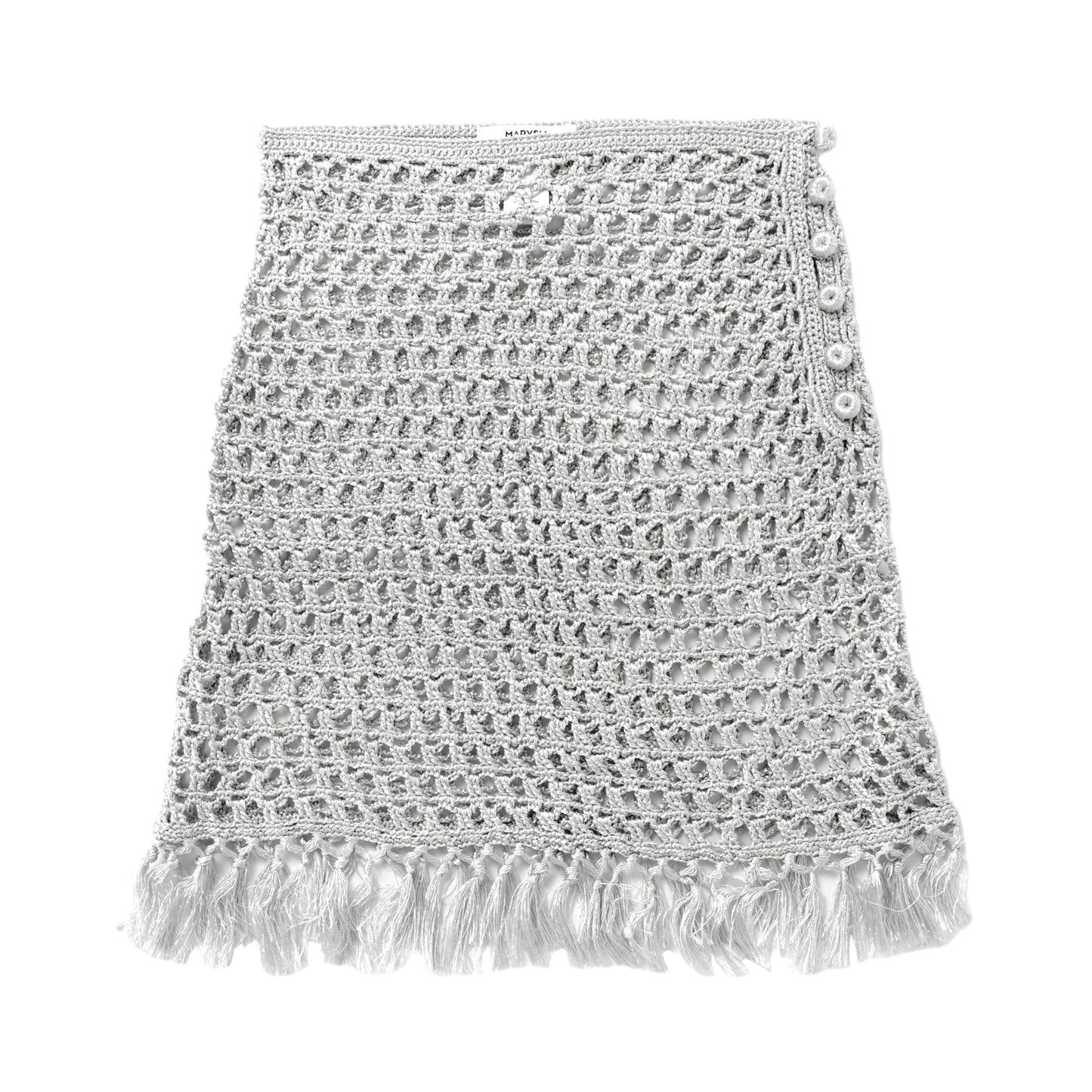 Marysia Crochet Mini Skirt Silver - Skirt
