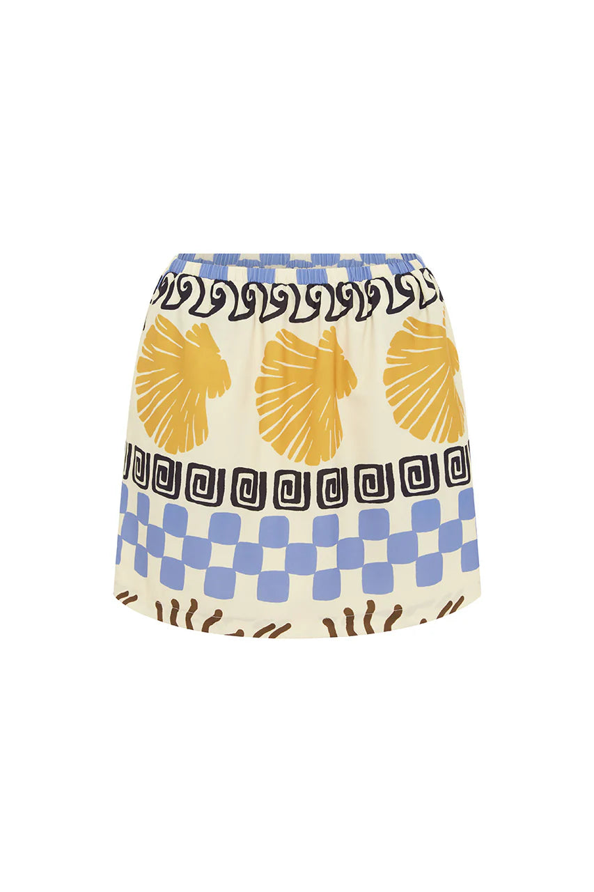 Load image into Gallery viewer, Daze Mini Skirt Vory Print
