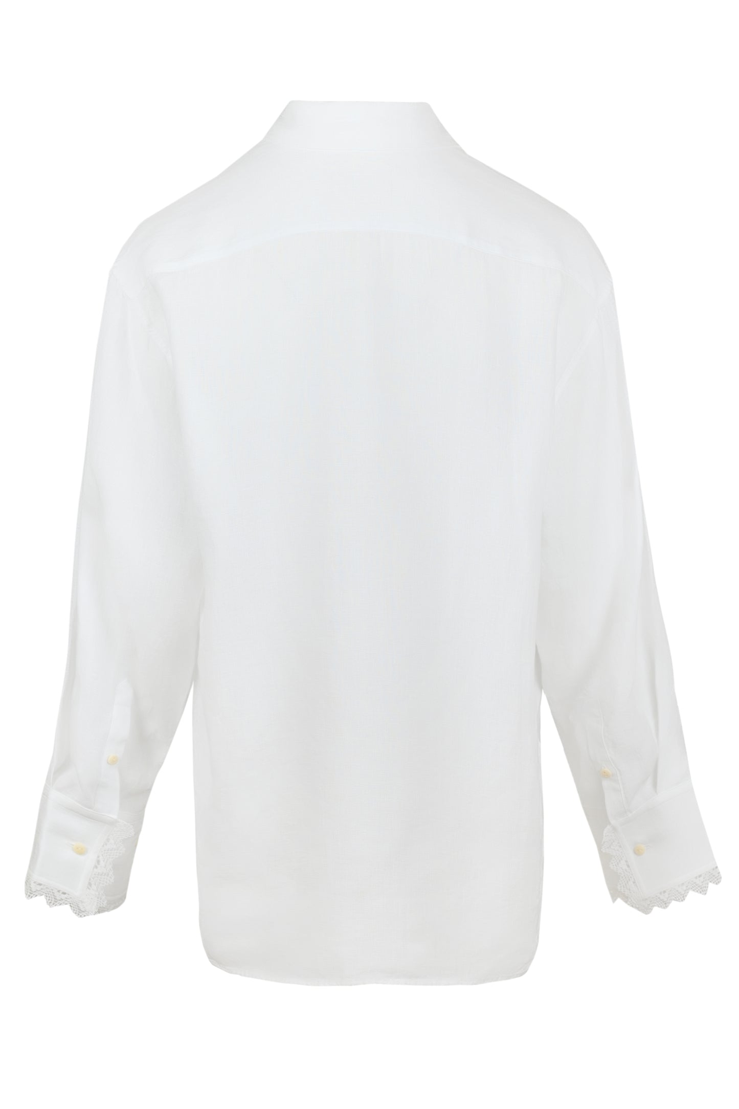 Load image into Gallery viewer, White Shirt with Lace - Top
