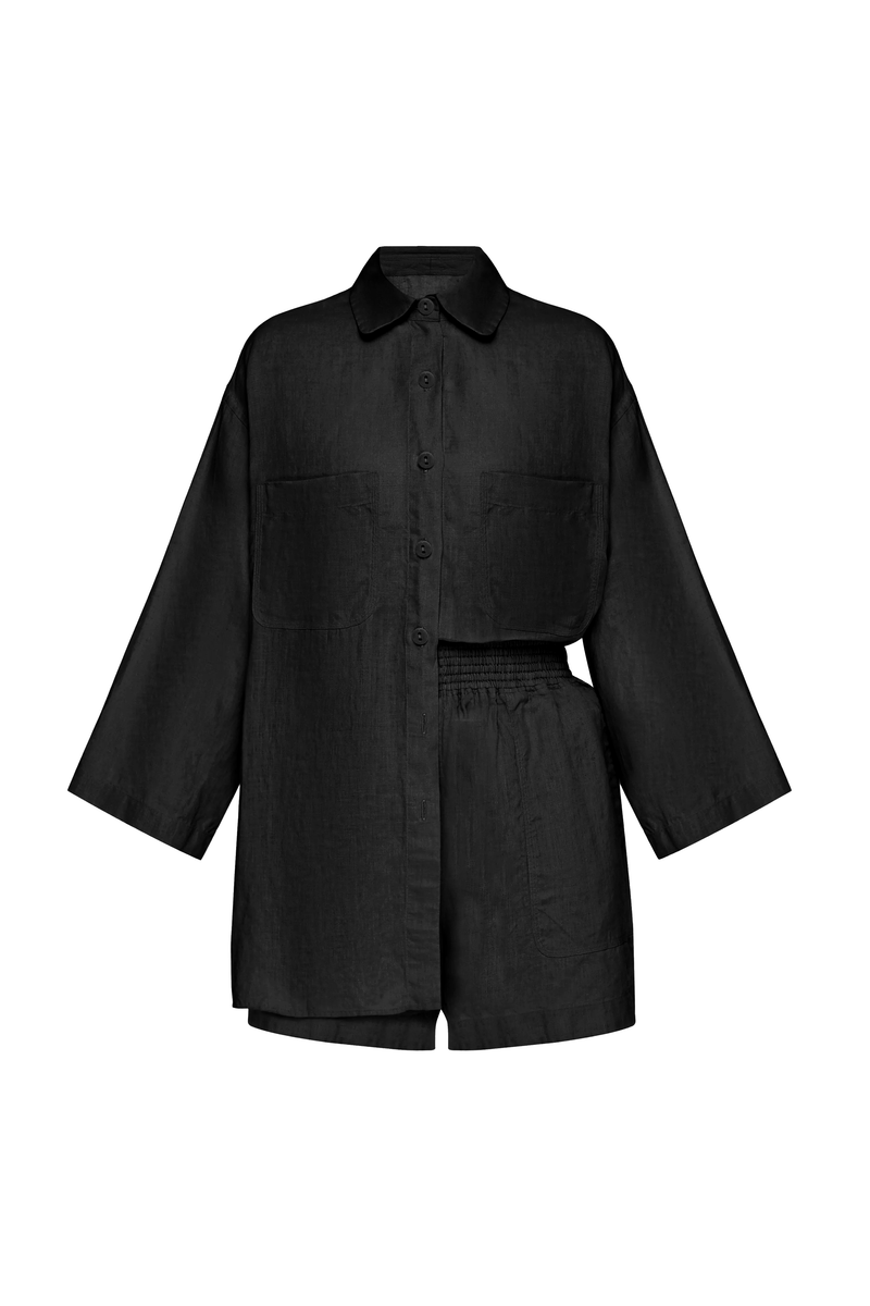 Top And Short Set Black