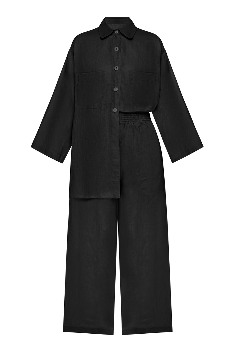 Top And Pants Set Black