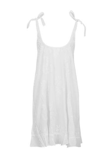 Remi White Mini Slip Dress - Dress