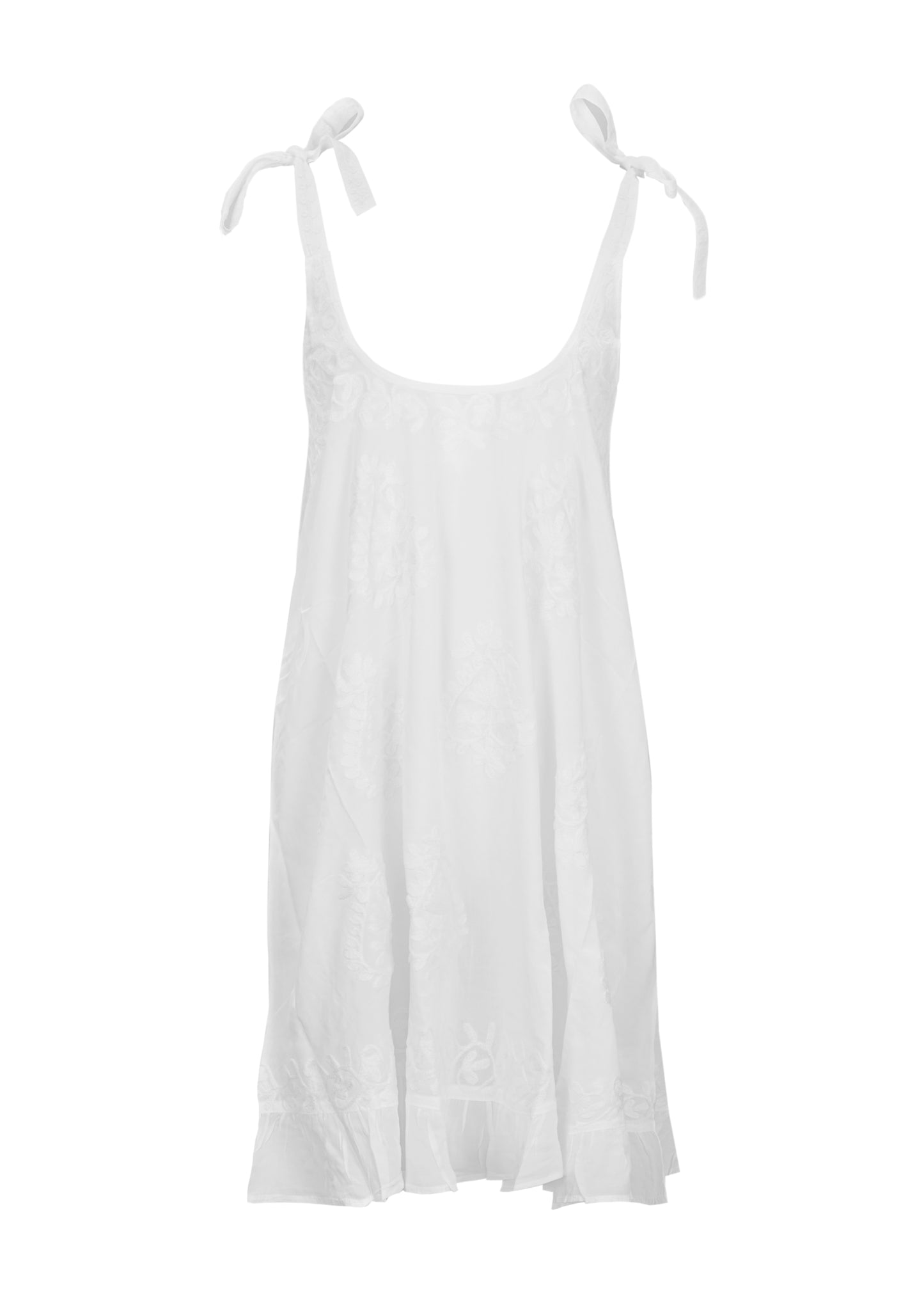 Remi White Mini Slip Dress - Dress