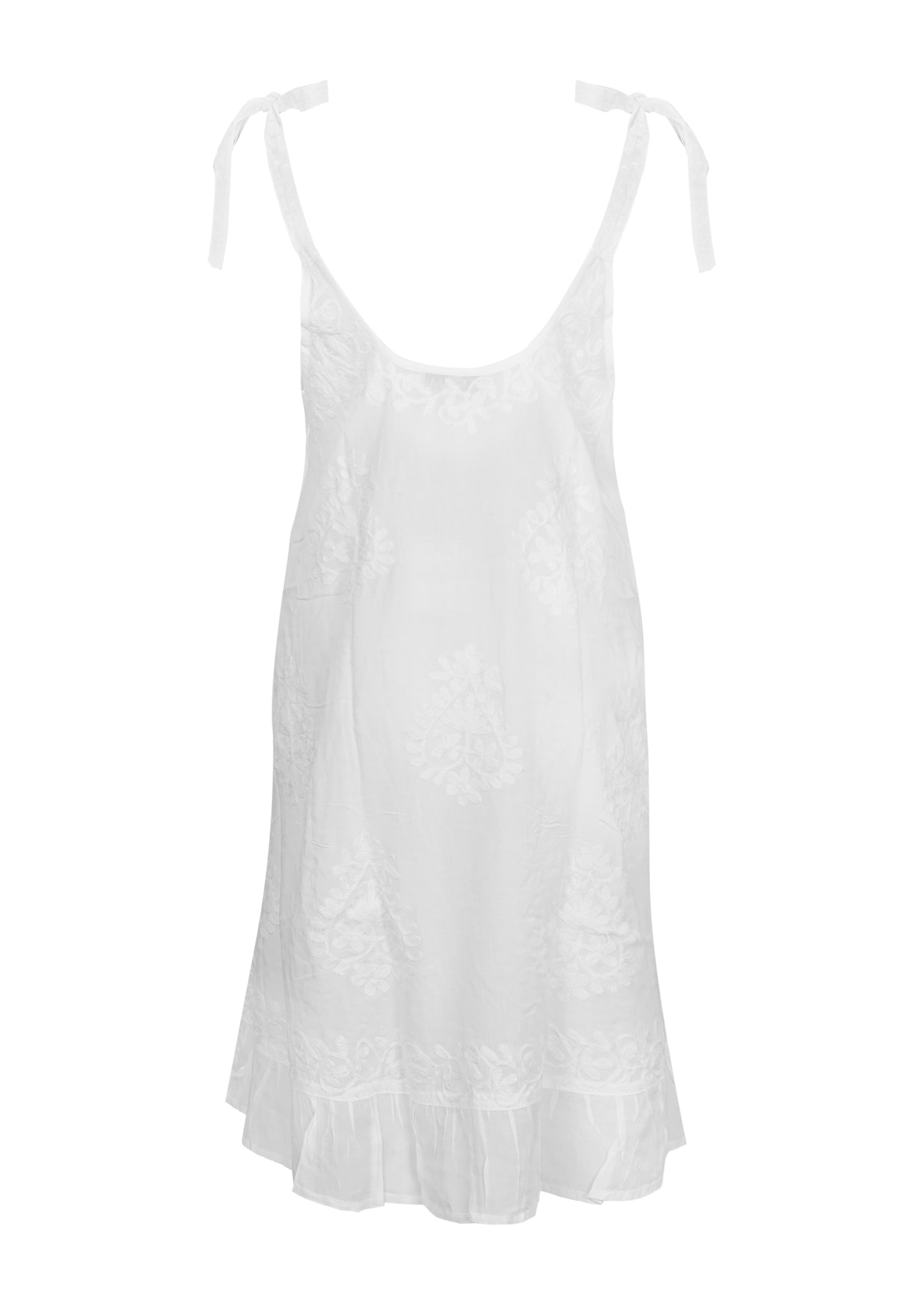 Remi White Mini Slip Dress - Dress
