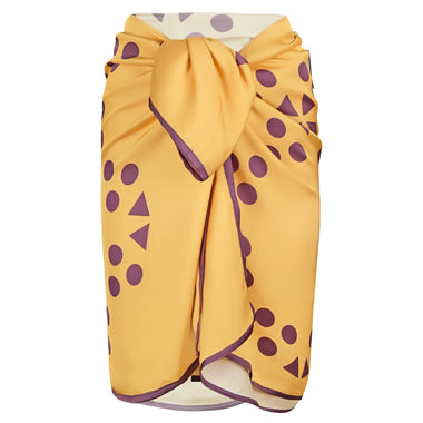 Multicolour Patterned Pareo Banana - ONE SIZE - Sarong