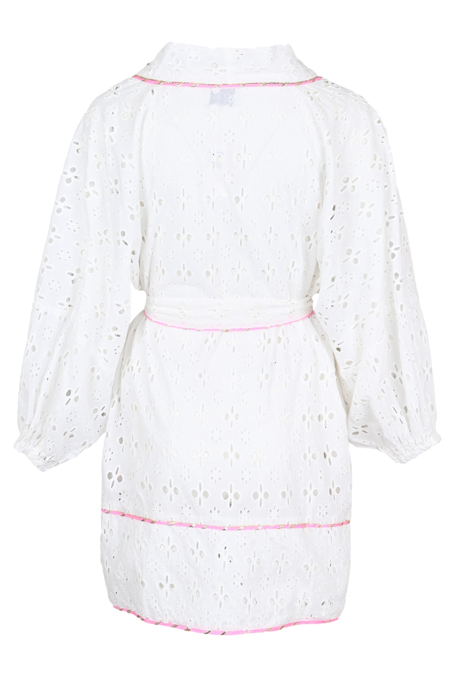 Load image into Gallery viewer, Beach Cover Up in White/Pink - ONE SIZE - Kimono
