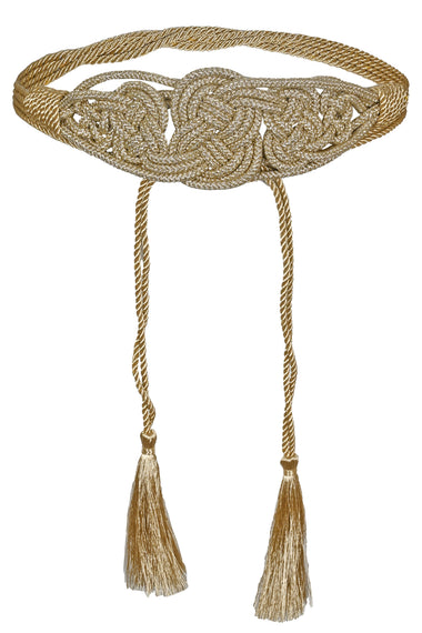 Womens Tassel Belt in Gold - Belt
