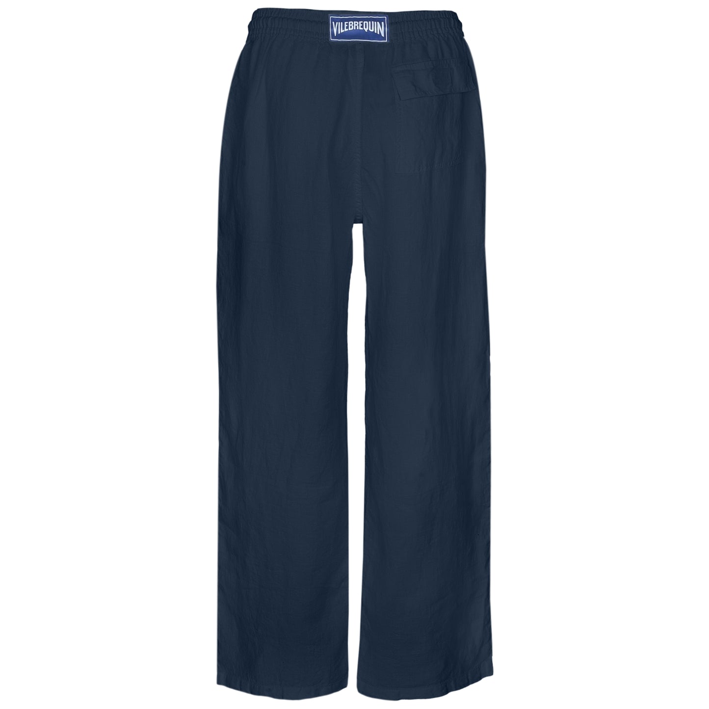 Load image into Gallery viewer, Men Linen Pant Solid Navy Blue - Trousers
