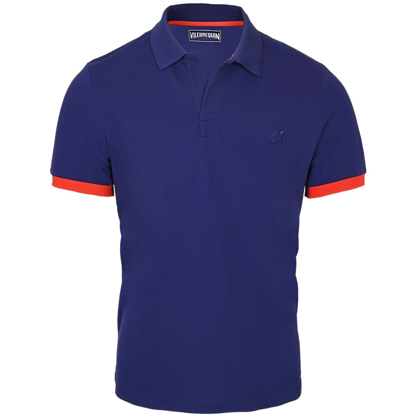 Palatin Polo Shirt Solid Navy Blue/Red - Polo Shirt