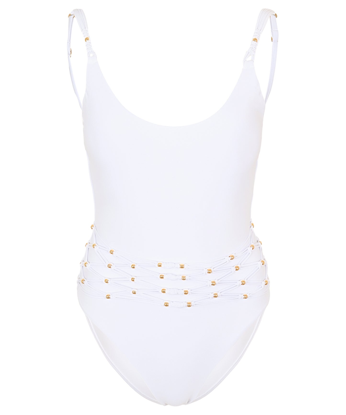 Beaded Brynn One Piece White - One Piece