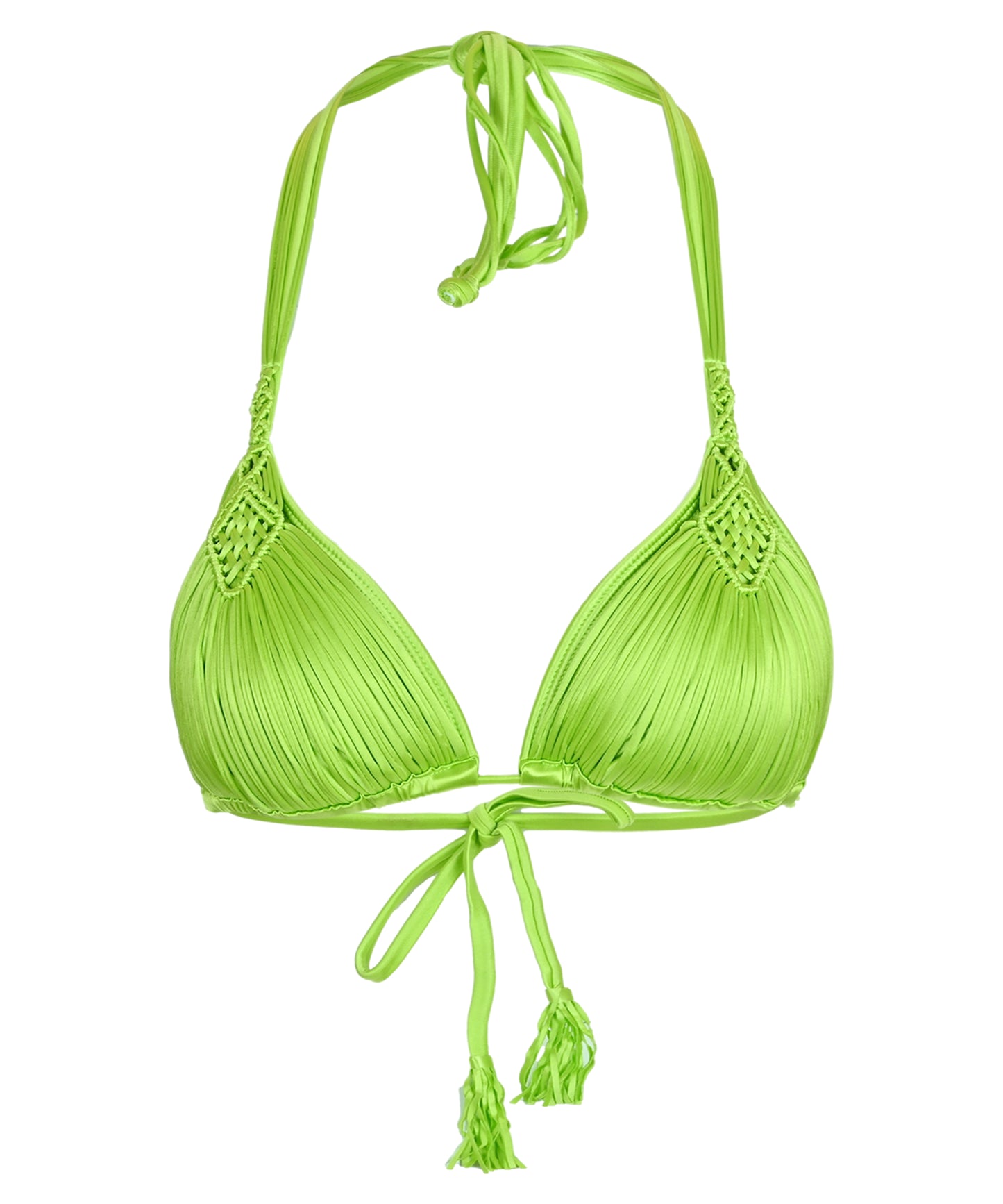 Load image into Gallery viewer, Lime Mila Triangle Bikini Top - Bikini Top
