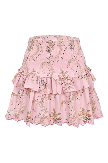 Layered Ruffle Mini Skirt in Pink - Skirt