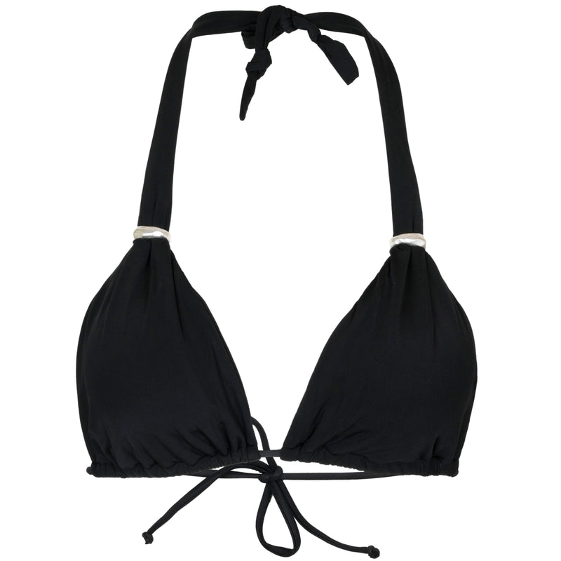 Solid Matte Bia Bikini Top Black