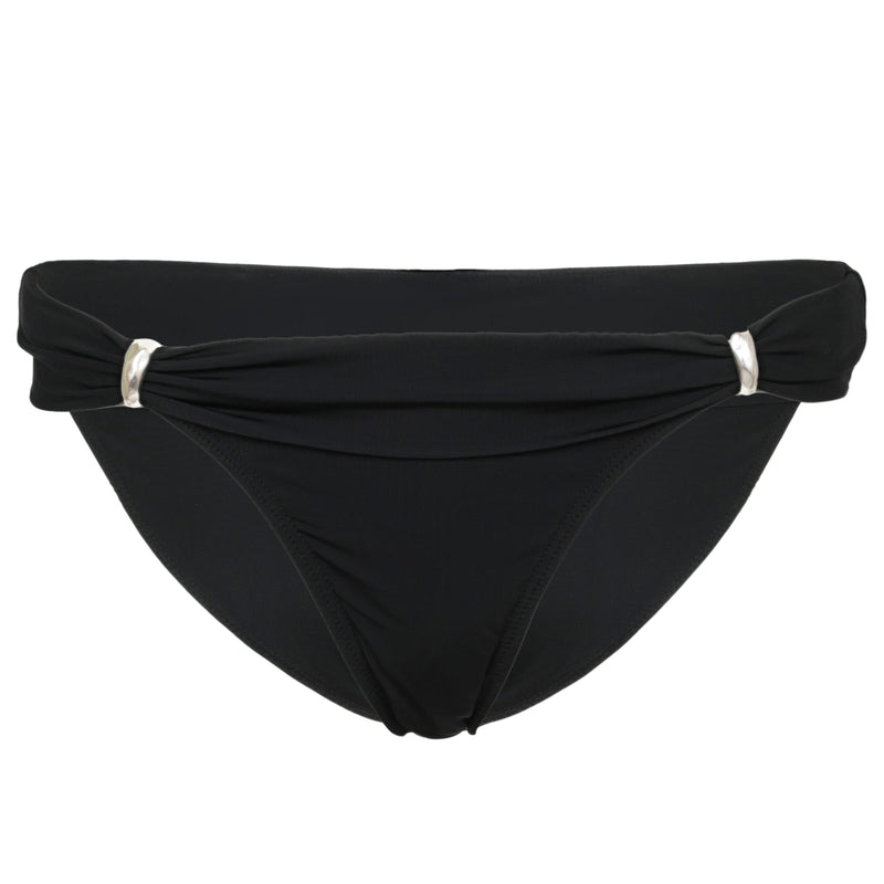 Solid Matte Bia Bikini Bottom Full Black