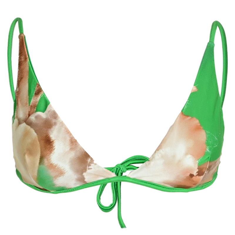 Fixed Long Triangle Bikini Top Iris