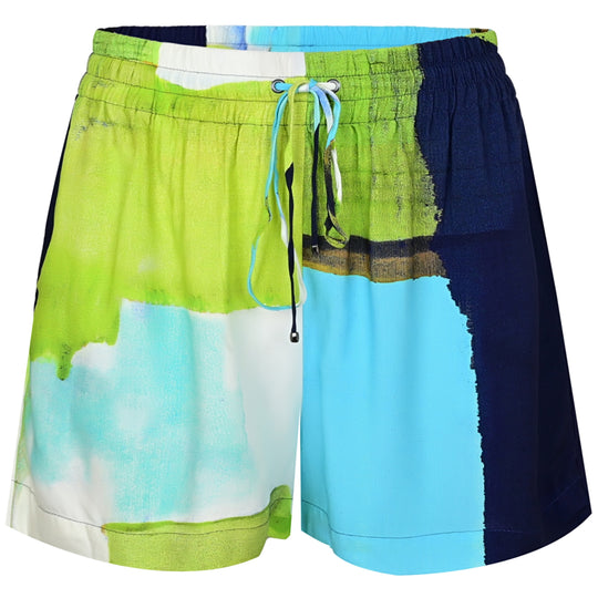 Load image into Gallery viewer, Elastic Waist Shorts Bleue - Shorts
