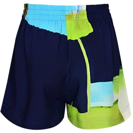 Load image into Gallery viewer, Elastic Waist Shorts Bleue - Shorts
