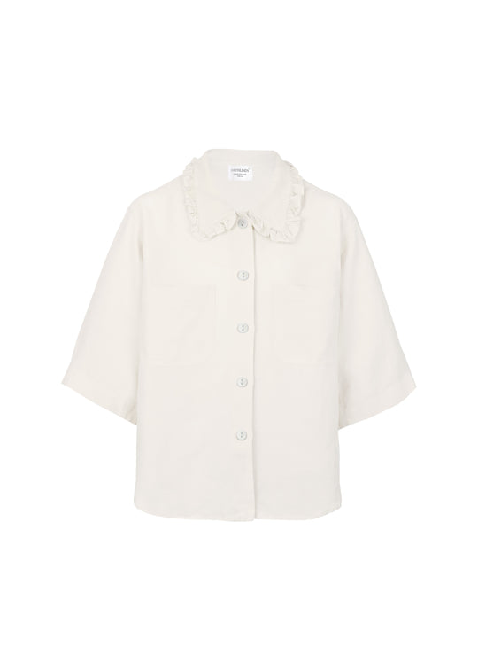 Load image into Gallery viewer, Kids Linen Shorts Set Seashell Off White - Set
