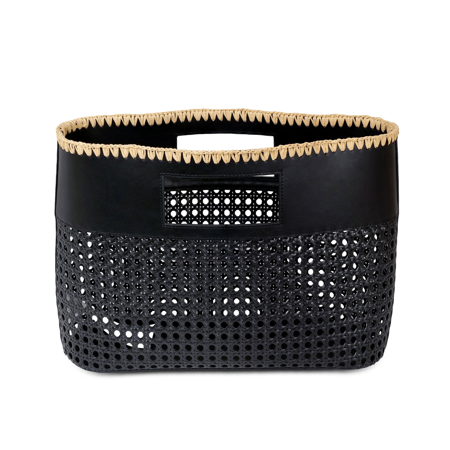 Load image into Gallery viewer, Ellie Small Tote Bag Black/Natural - ONE SIZE - Bag
