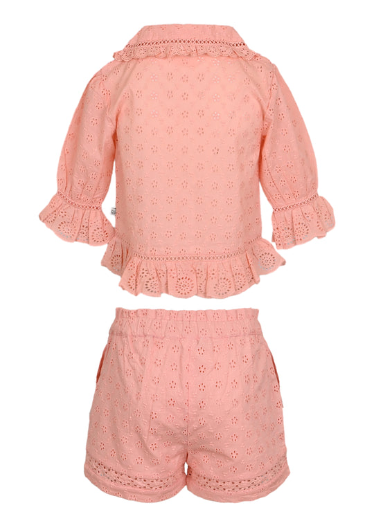Iris Blouse and Shorts Set Strawberry