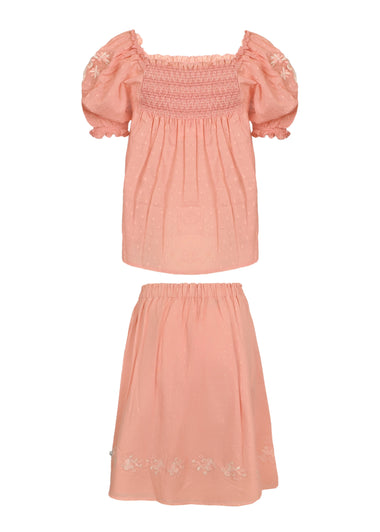 Judith Blouse and Skirt Set Strawberry