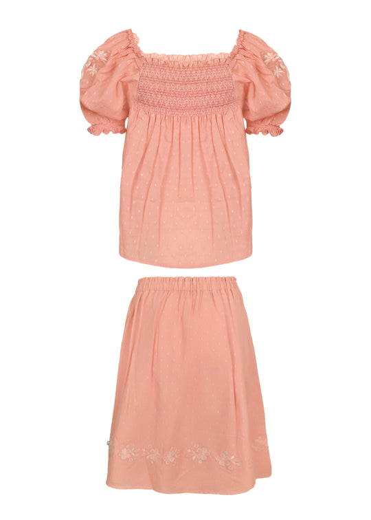 Judith Blouse and Skirt Set Strawberry