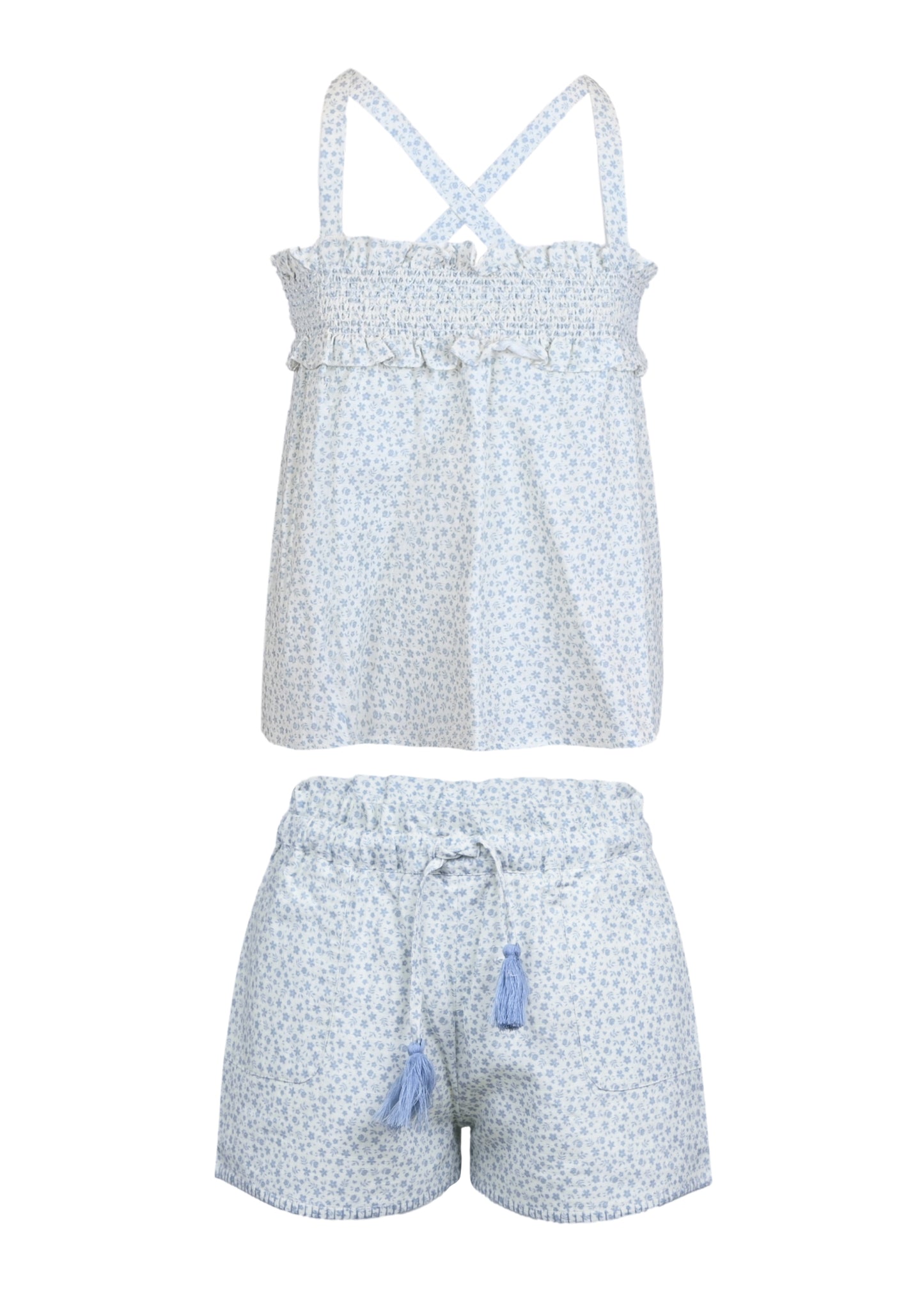 Load image into Gallery viewer, Olivia Blouse and Shorts Set Mini Flowers
