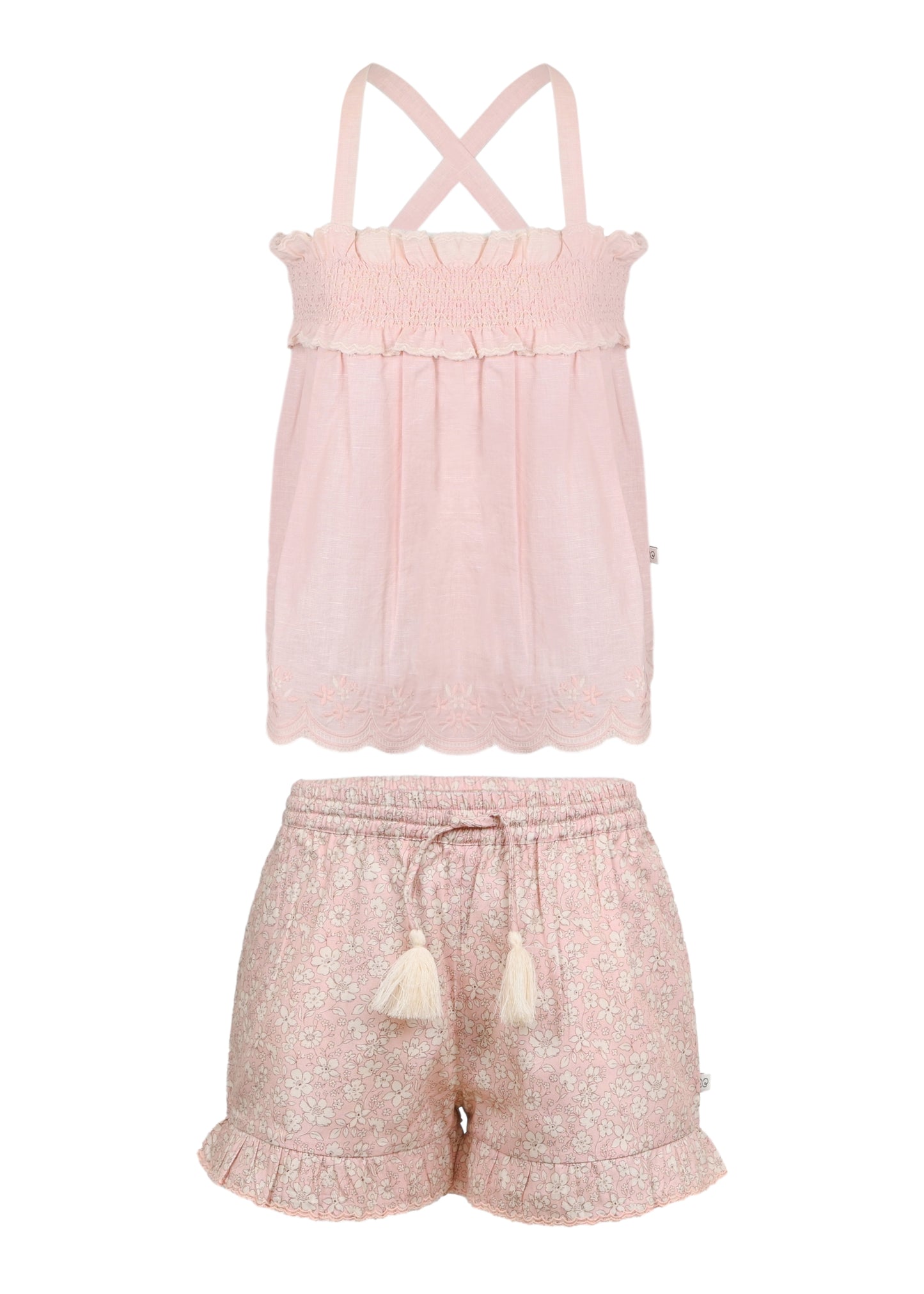 Load image into Gallery viewer, Olivia Blouse and Shorts Set Pink Sand
