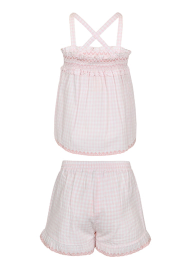Olivia Blouse and Shorts Set Soft Pink