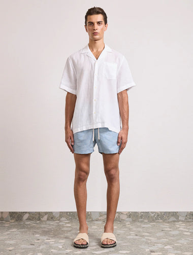 Rio Copa Check Print Swimshorts Denim Blue - Swim Shorts