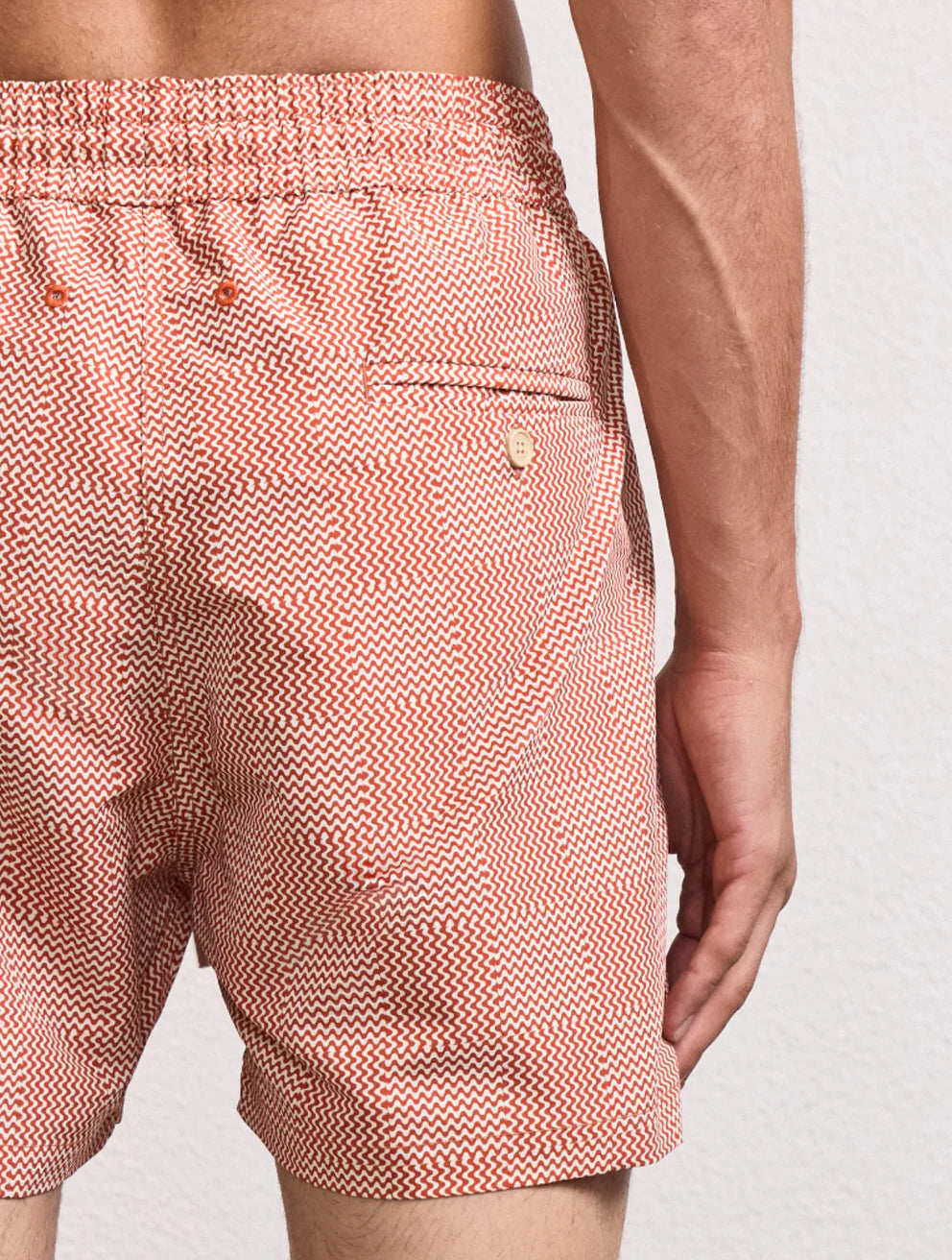 Load image into Gallery viewer, Rio Copa Check Print Swimshorts Burnt Orange - Swim Shorts
