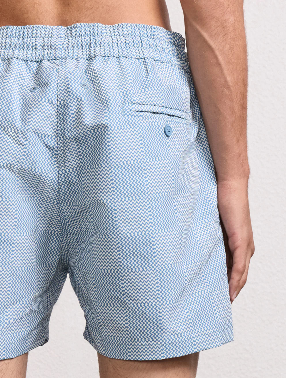 Load image into Gallery viewer, Rio Copa Check Print Swimshorts Denim Blue - Swim Shorts
