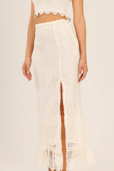 Cordelia Lace Skirt Cream - Skirt