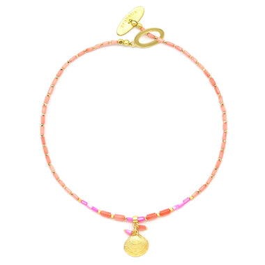 Flamingo Short Shell Necklace - Necklace