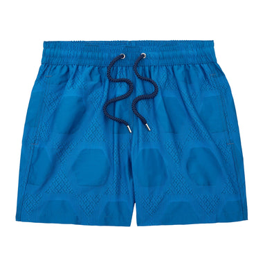 Blue Swim Shorts with Slit Front Pockets - Swim Shorts