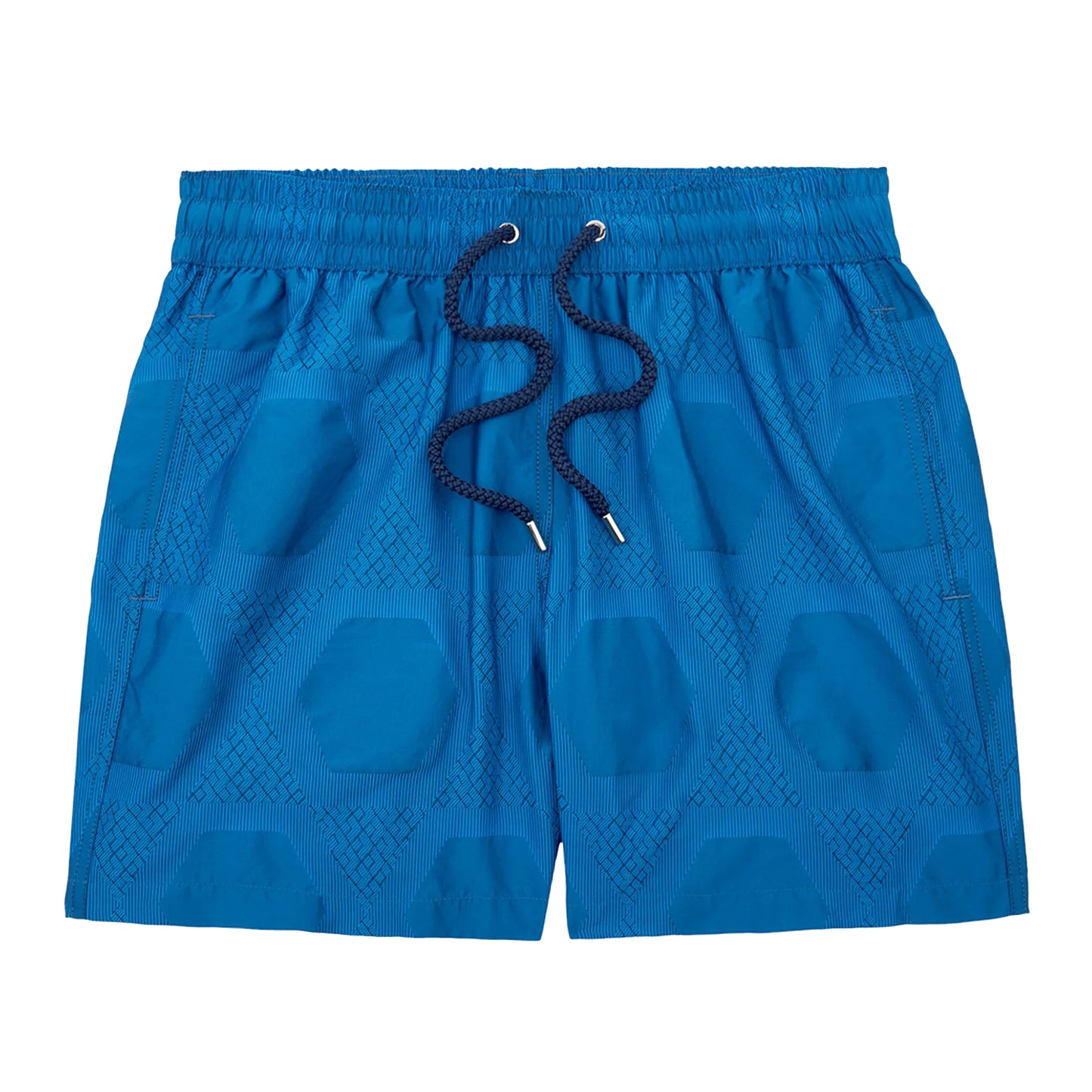 Blue Swim Shorts with Slit Front Pockets - Swim Shorts