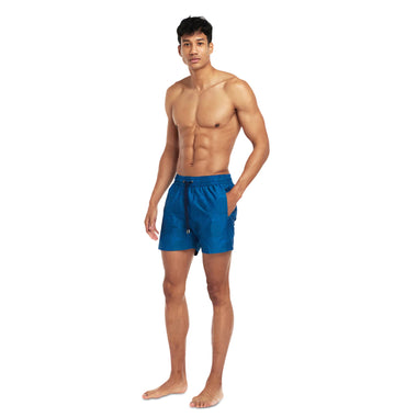 Blue Swim Shorts with Slit Front Pockets - Swim Shorts