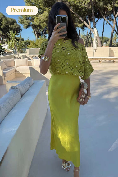 Green Shell Crochet Tilly Dress